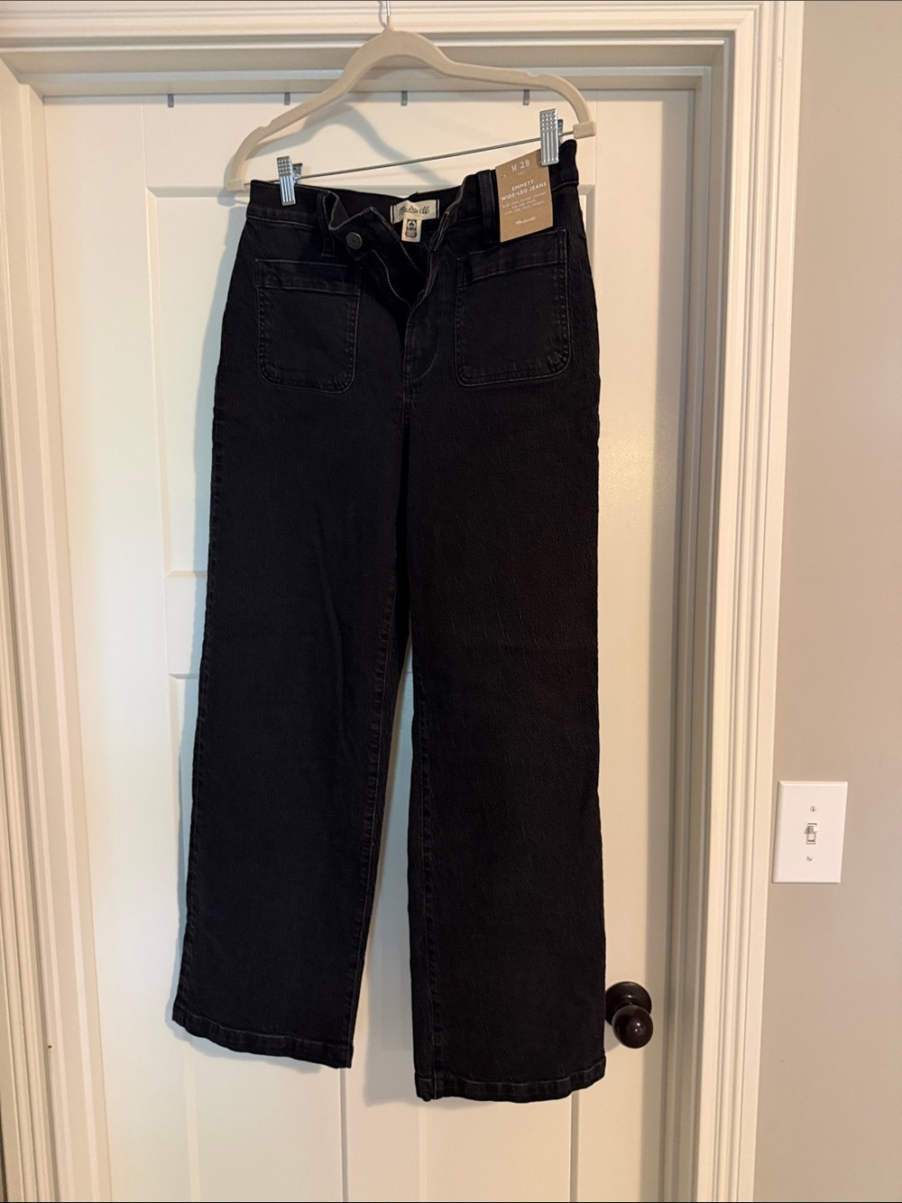 Madewell Black High-Rise Wide-Leg Jeans